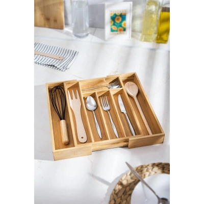 Bambu Ayarlanabilir Çekmece içi Kaşıklık & Çekmece İçi Organizer  (25*35*5 / 39*35*5)