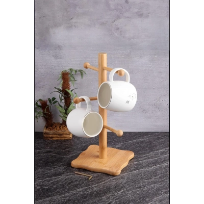 Bambu Kupa Askılığı 16x16x35 cm