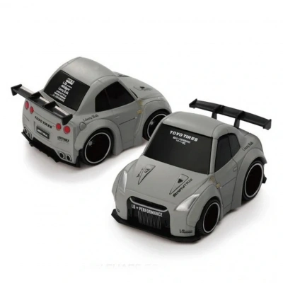 BFS 1/64 Qube Carz Serisi Nissan GT-R (R35) LB WORKS Type 1, Rear Wing ver 1 Matte Grey Blister Paket