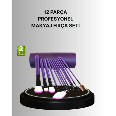 BFS 12’li Makyaj Fırça Seti Fondöten Allık Far Karıştırma İçin Tam Uyumlu