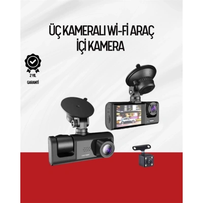 BFS 170° Geniş Açı Ön-Arka-İç Kamera Seti – Tam Kapsamlı Araç Güvenliği