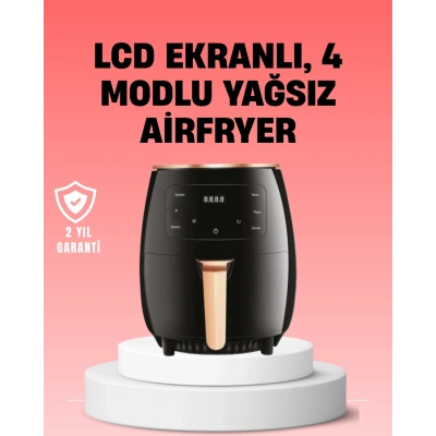 BFS 2400W Güçlü Airfryer 6L Yağsız Sağlıklı Pişirici LCD Dokunmatik