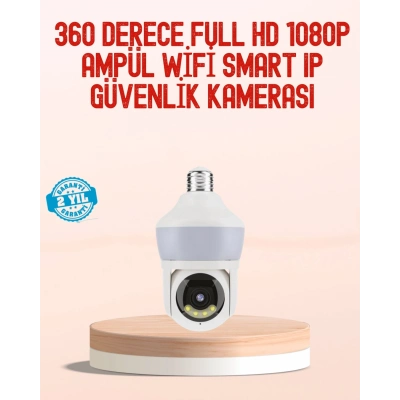 BFS 360° Full HD Wi-Fi Akıllı Ampül Kamera Gece Görüşlü