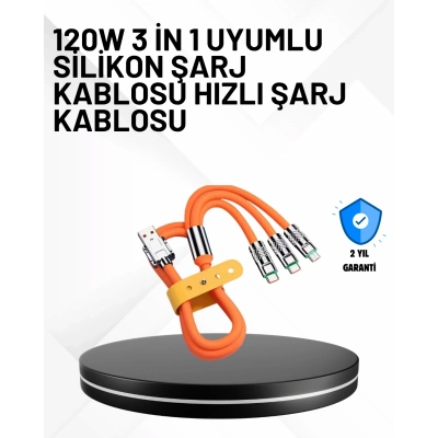 BFS 3’ü 1 Arada Kablo – 120W Hızlı Şarj ve Veri Aktarımı Özellikli