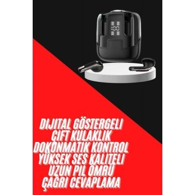 BFS 4 Adet Çift Kulaklık Dijital Göstergeli Yüksek Ses Kaliteli Bluetooth Kulaklık