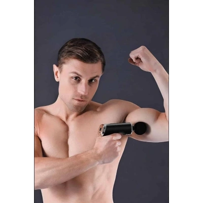 BFS 4 Başlıklı Darbeli Şarjlı Masaj Aleti Tabancası Kablosuz