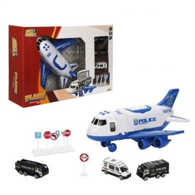 BFS 4347 Maxx Wheels Sesli ve Işıklı Sürtmeli Polis Uçağı -