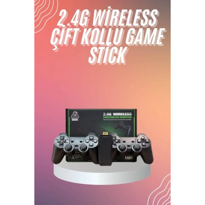 BFS 4k Game Stick Oyun Konsolu 2.4g Kablosuz Çift Kol Nostaljik Oyunlar