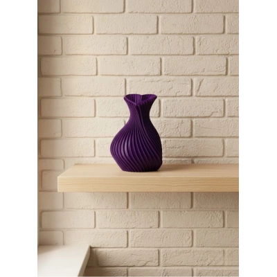 BFS 5 cm Mor Kalp Formlu Mini Vazo Modern Mini Dekor Ürünü