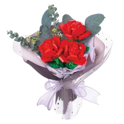 BFS 5757 FLOWER SET GÜL BUKETİ 3LÜ KRMZ 285 PRÇ