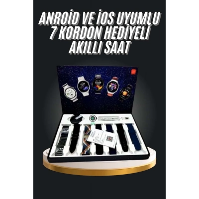 BFS 7 Kordonlu Akıllı Saat Siyah Kasa Dokunmatik Ekran Uyku ve Sağlık Takibi