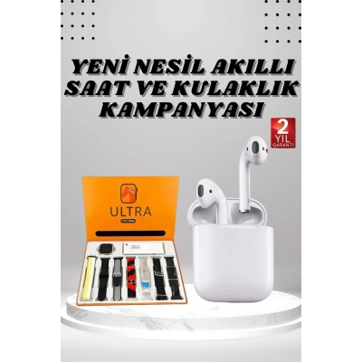 BFS 7 Kordonlu Akıllı Saat Ve 2.Nesil Kulaklık Yüksek Ses Kaliteli Uzun Pil Ömrü