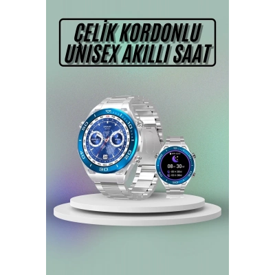 BFS Akıllı Saat Çelik Kordonlu Amoled Ekran Android ve İOS Uyumlu Çağrı Cevaplayabilen