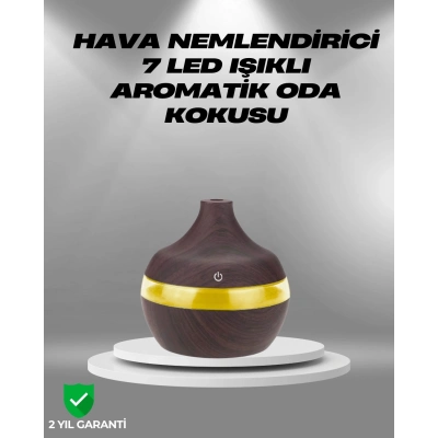 BFS Aromaterapi Uyumlu 300 ml LED Işıklı Oda Kokusu Difüzörü