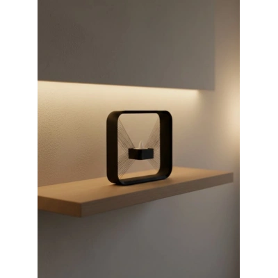 BFS Askılı Kare Mumluk Duvar Dekoru Loş Salon ve Modern Mekanlar