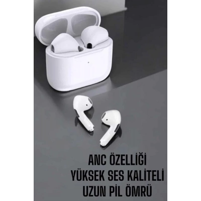BFS Beyaz Yeni Nesil Pro Bluetooth Kulaklık Yüksek Ses Kaliteli ANC Özelliği