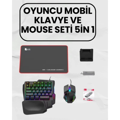BFS Bluetooth 5.3 Bağlantılı Mobil Oyun Dönüştürücü Set – Klavye + Mouse + Adaptör