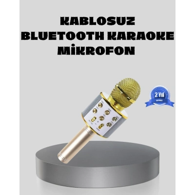 BFS Bluetooth Karaoke Mikrofon Şarjlı Uzun Pil Ömürlü Çok Fonksiyonlu