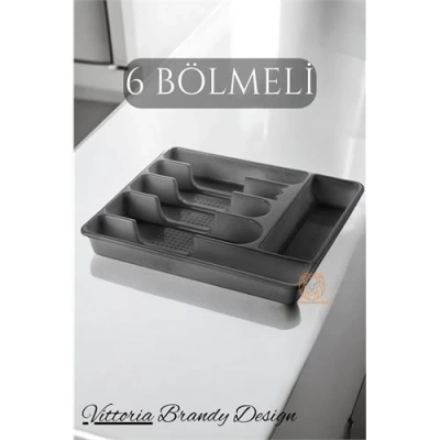 BFS  Çekmece İçi Kaşıklık Kepçelik 6 Gözlü GRİ