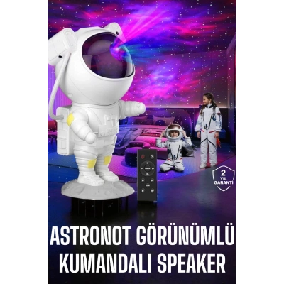 BFS Çocuklara Özel Projeksiyon Astronot Lamba Speaker Sevimli