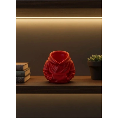 BFS Dekoratif Kırmızı Hoodie Kalemlik 10x10 cm