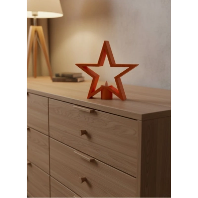 BFS Dekoratif Yıldız Şeklinde Turuncu Mumluk Ev Aksesuarı