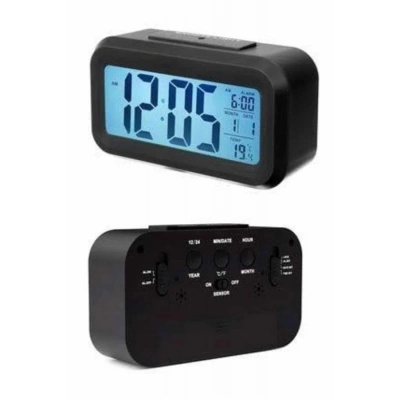 BFS Dijital Masa Saati Takvim Çalar Saat Alarmlı Işıklı Led Ekran Pilli