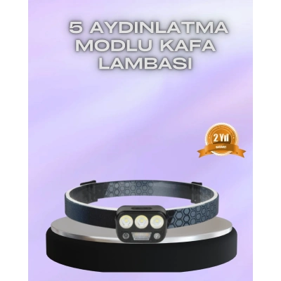 BFS El Hareket Sensörlü LED Kafa Feneri 5 Mod Ayarlanabilir