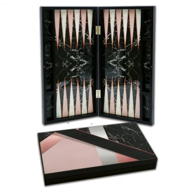 BFS Elegance Glossy Noir Marble Tavla