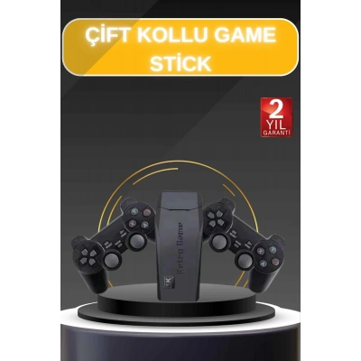 BFS Game Stick El Atarisi 2.4g Kablosuz Çift Kol Oyunlar 4k Game Stick 3500 Oyunlu Atari Uyumlu