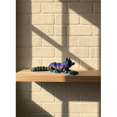 BFS Hareketli Kurt Rainbow dekoratif esnek figür 10x24 cm