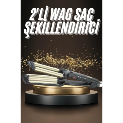 BFS İkili Wag Maşa Saç Şekillendirici Seramik Kaplama Isı Ayarlı