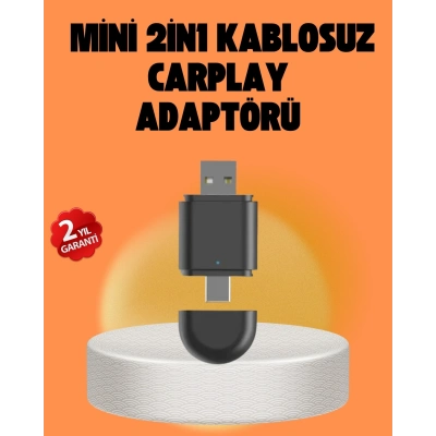 BFS Kablosuz CarPlay ve Android Auto Dönüştürücü – USB-A & Type-C Girişli Akıllı Adaptör
