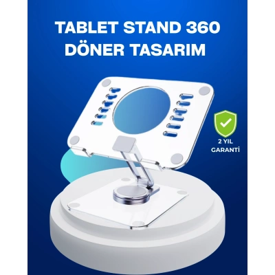 BFS Katlanabilir Tablet Standı Ayarlanabilir Kaymaz Şeffaf Tasarım