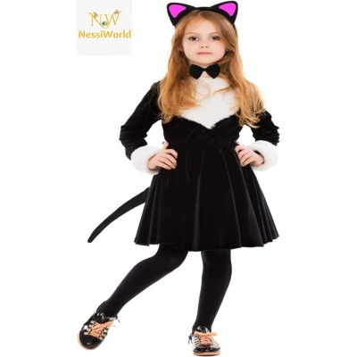 BFS Kedi Kulak Taç Kuyruk ve Papyon 3 lü Set Çocuk Boy Fuşya Renk