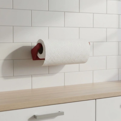 BFS Kırmızı Peçete Tutucu Dayanıklı Duvar Tipi Kağıt Havlu Askısı