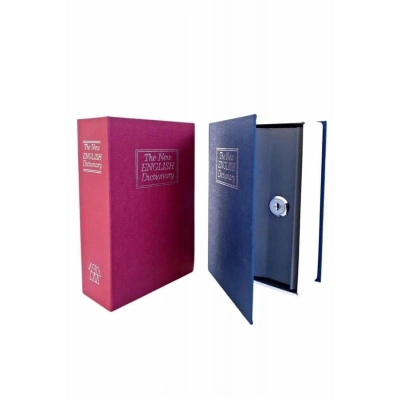 BFS Kitap Görünümlü Gizli Kasa Büyük Boy Anahtarlı Kilitli Para Kasası