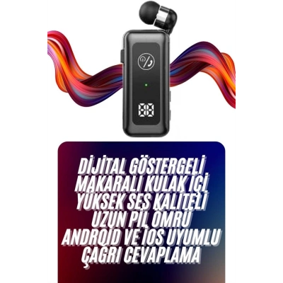 BFS Makaralı Bluetooth Kulaklık Telefon Uyumlu Makaralı TF Kart Girişli Güç Göstergeli
