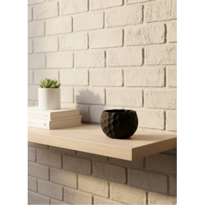 BFS Mini Siyah Dekoratif Saksı 5 cm Modern Masaüstü Bitki Saksısı