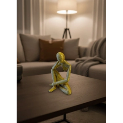 BFS Minimal Sarı İnsan Figürü Biblo Ev ve Ofis Dekoru