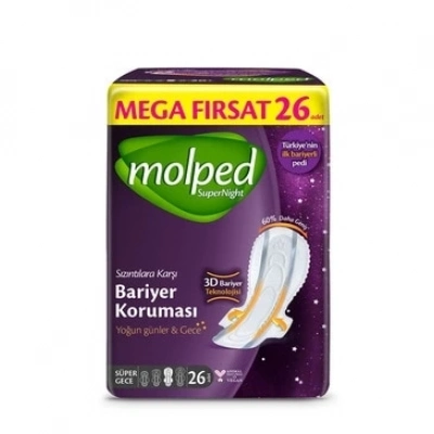 BFS   Molped SüperNight Süper Gece Ped 26 Adet