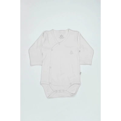 BFS Organik Natural Basic Style Kruvaze Uzun Kol Body BS17102 Beyaz