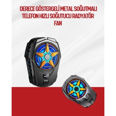 BFS Oyunlar İçin Telefon Soğutucu – 65-85 mm Uyumlu, Dijital Ekranlı