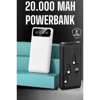 BFS Powerbank 20.000 Mah Dijital Göstergeli LCD Ekran Uzun Pil Ömrü