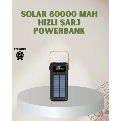 BFS Powerbank Solar Fenerli Çoklu Kablolu Taşınabilir Şarj Aleti