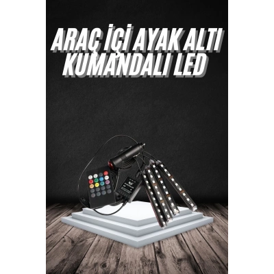 BFS RGB Işıklı Araç İçi Aydınlatma Kumandalı 12li Led Işık Renk Değiştirebilen