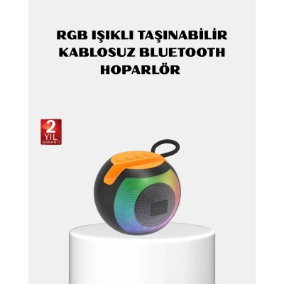 BFS RGB Işıklı Bluetooth Hoparlör – 360° Stereo Ses ve 8 Saat Çalma Süresi