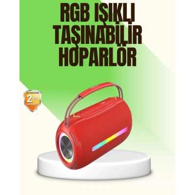 BFS RGB LED Işıklı 20W Taşınabilir Bluetooth Hoparlör IPX6 Suya Dayanıklı