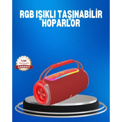 BFS RGB LED Işıklı 20W Taşınabilir Hoparlör Bluetooth 5.3 + Type-C Şarj