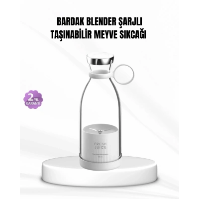 BFS Şarjlı Portatif Blender – Gıda Sınıfı Malzeme, 10 Kullanımlık Pil, Mini Boy ve Hafif Tasarım